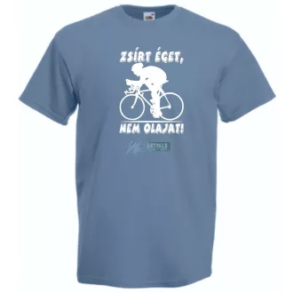   Zsírt éget, nem olajat - kerékpár férfi rövid ujjú póló