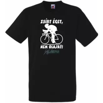   Zsírt éget, nem olajat - kerékpár férfi rövid ujjú póló