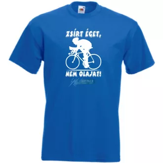   Zsírt éget, nem olajat - kerékpár férfi rövid ujjú póló
