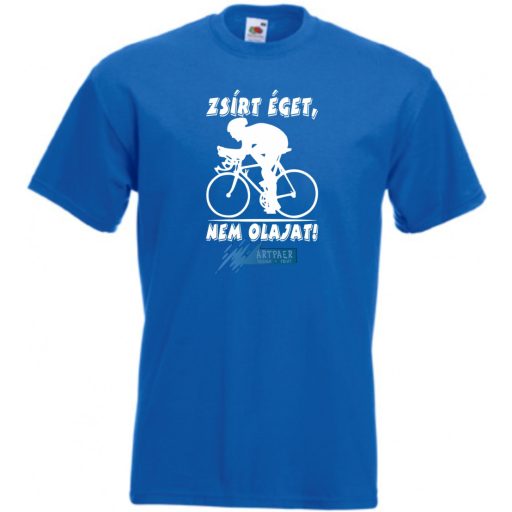 Zsírt éget, nem olajat - kerékpár férfi rövid ujjú póló