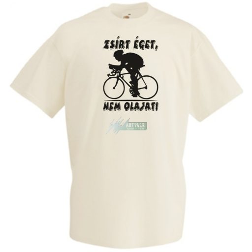 Zsírt éget, nem olajat - kerékpár férfi rövid ujjú póló