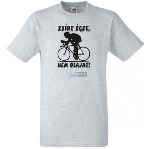 Zsírt éget, nem olajat - kerékpár férfi rövid ujjú póló