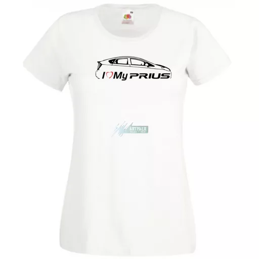Auto fan I Love My Toyota Prius női rövid ujjú póló