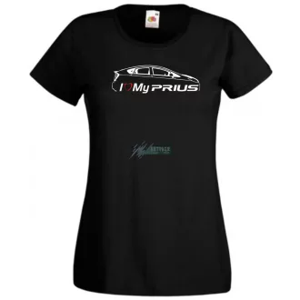 Auto fan I Love My Toyota Prius női rövid ujjú póló