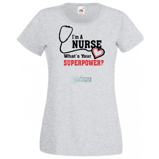 Én Nővér vagyok, és mi a te szuper erőd? - angol női rövid ujjú póló