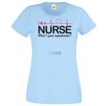 Én Nővér vagyok, és mi a te szuper erőd? - EKG angol női rövid ujjú póló