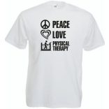 Peace Love ... férfi rövid ujjú póló