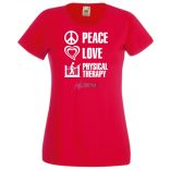 Peace Love ... női rövid ujjú póló