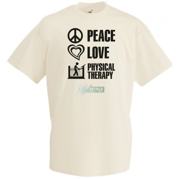 Peace Love ... férfi rövid ujjú póló
