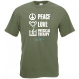 Peace Love ... férfi rövid ujjú póló