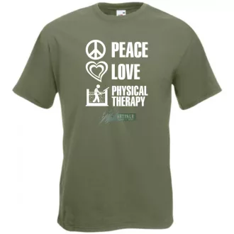Peace Love ... férfi rövid ujjú póló