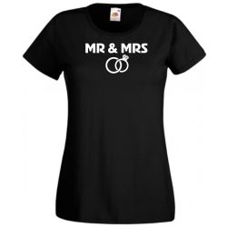 Mr & Mrs esküvő női rövid ujjú póló