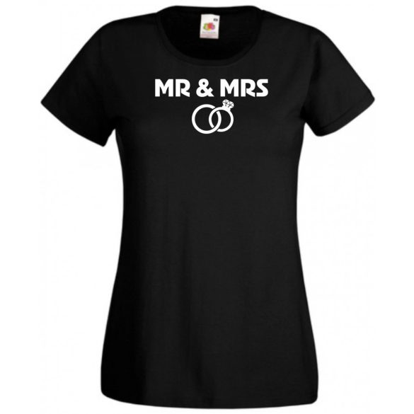 Mr & Mrs esküvő női rövid ujjú póló