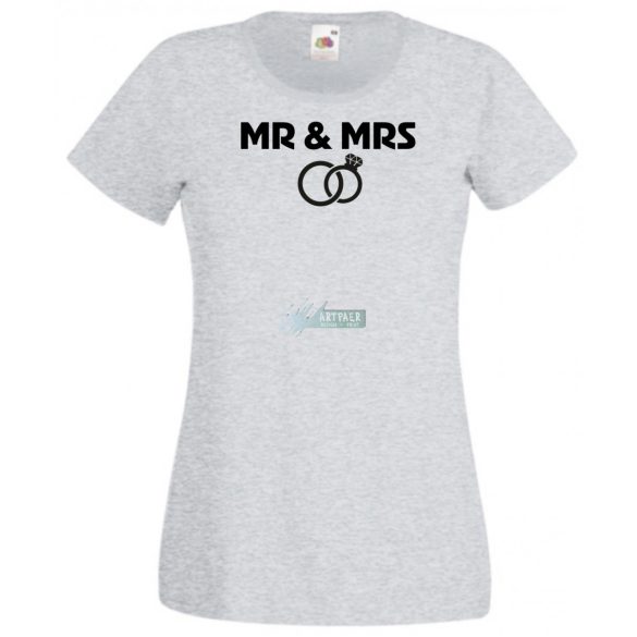 Mr & Mrs esküvő női rövid ujjú póló