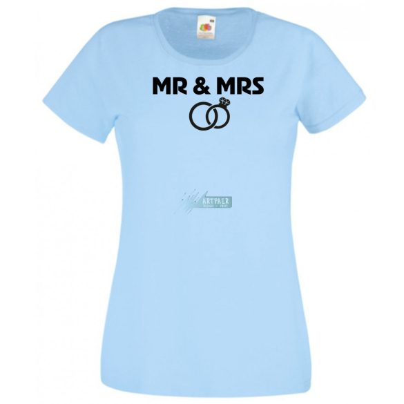 Mr & Mrs esküvő női rövid ujjú póló