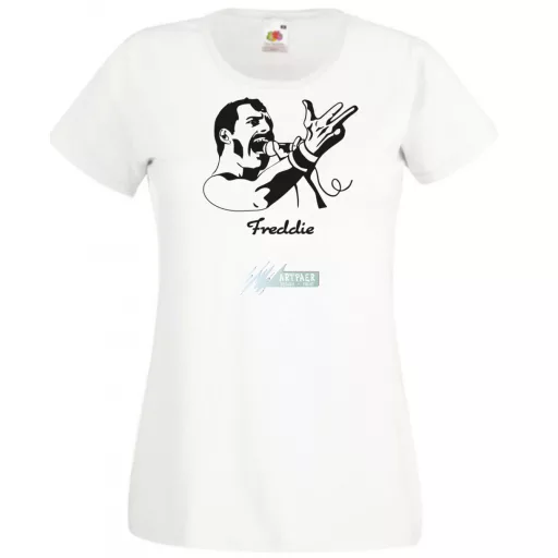 Retro fan Freddie Mercury női rövid ujjú póló