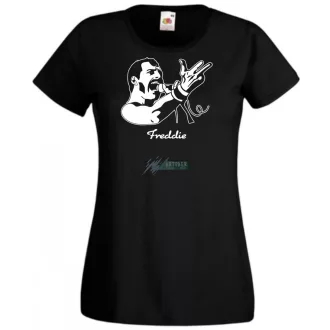 Retro fan Freddie Mercury női rövid ujjú póló