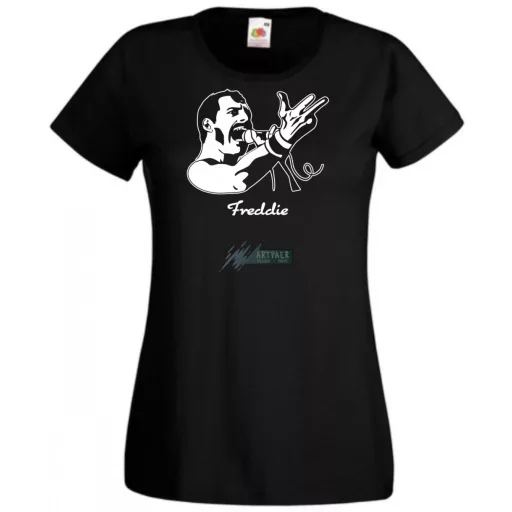 Retro fan Freddie Mercury női rövid ujjú póló