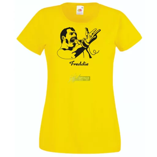 Retro fan Freddie Mercury női rövid ujjú póló