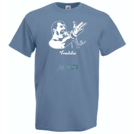 Retro fan Freddie Mercury férfi rövid ujjú póló