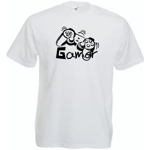 Gamer férfi rövid ujjú póló