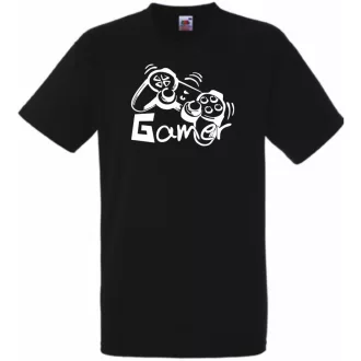 Gamer férfi rövid ujjú póló