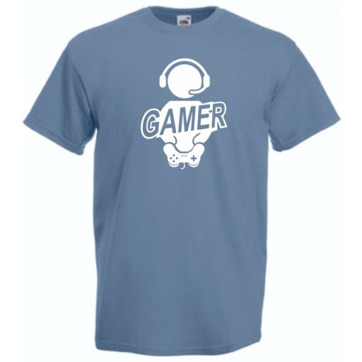 Gamer férfi rövid ujjú póló