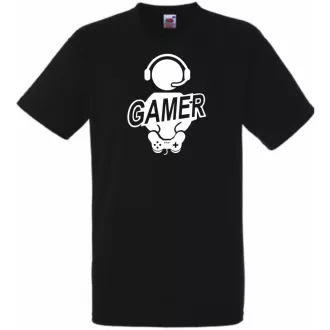 Gamer férfi rövid ujjú póló