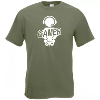 Gamer férfi rövid ujjú póló