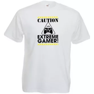 Caution Extreme Gamer gyerek rövid ujjú póló
