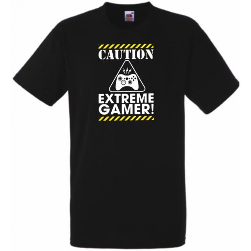 Caution Extreme Gamer gyerek rövid ujjú póló