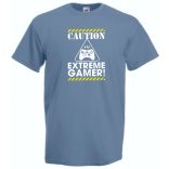 Caution Extreme Gamer férfi rövid ujjú póló