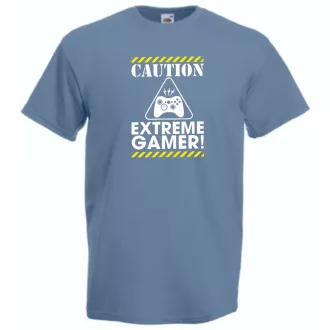 Caution Extreme Gamer férfi rövid ujjú póló