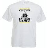 Caution Extreme Gamer férfi rövid ujjú póló