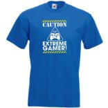 Caution Extreme Gamer férfi rövid ujjú póló