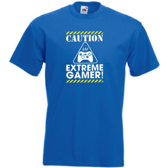 Caution Extreme Gamer férfi rövid ujjú póló