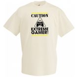 Caution Extreme Gamer férfi rövid ujjú póló