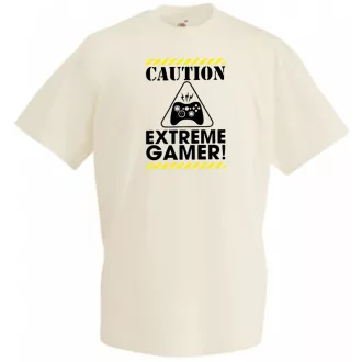 Caution Extreme Gamer férfi rövid ujjú póló