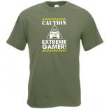 Caution Extreme Gamer férfi rövid ujjú póló