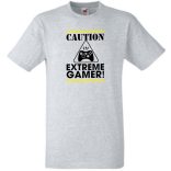 Caution Extreme Gamer férfi rövid ujjú póló