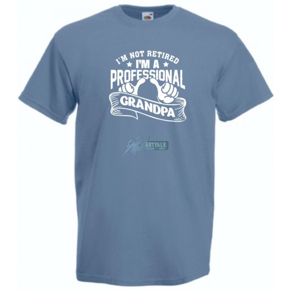 Nem nyugdíjas, hanem profi nagypapa vagyok férfi rövid ujjú póló