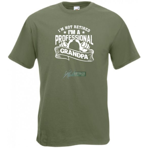 Nem nyugdíjas, hanem profi nagypapa vagyok férfi rövid ujjú póló