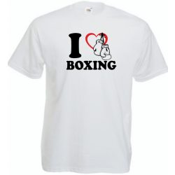 I Love Boxing férfi rövid ujjú póló