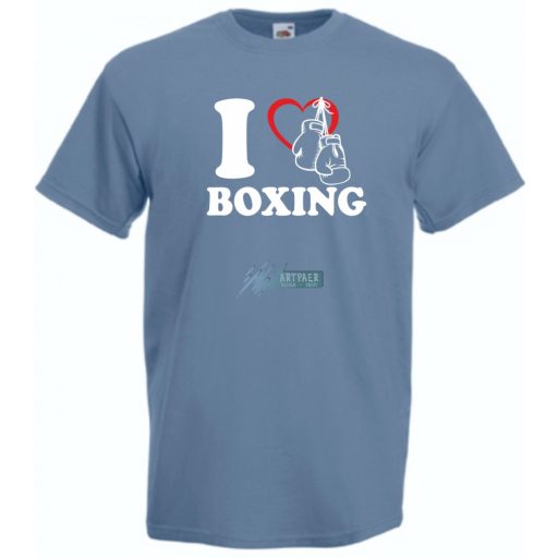I Love Boxing férfi rövid ujjú póló
