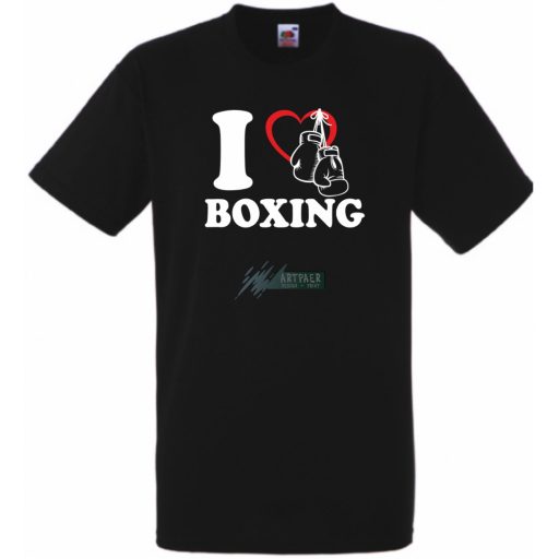 I Love Boxing férfi rövid ujjú póló