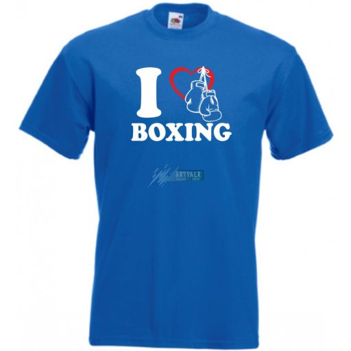 I Love Boxing férfi rövid ujjú póló