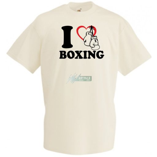I Love Boxing férfi rövid ujjú póló