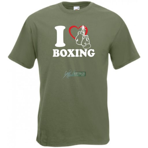 I Love Boxing férfi rövid ujjú póló