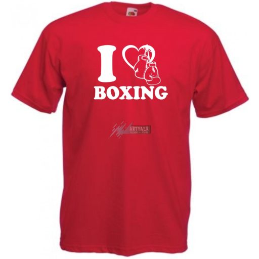 I Love Boxing férfi rövid ujjú póló