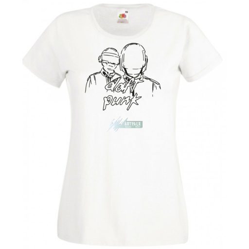 Sketch Daft Punk minima női rövid ujjú póló